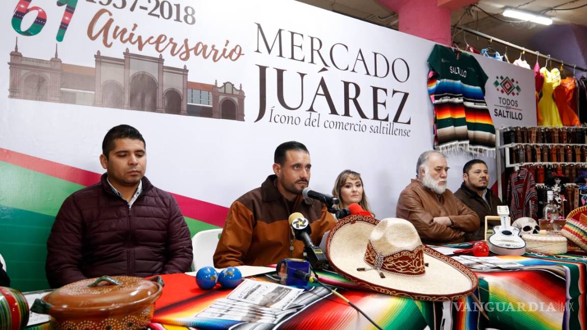 Preparan festejo por aniversario 61 del Mercado Juárez de Saltillo