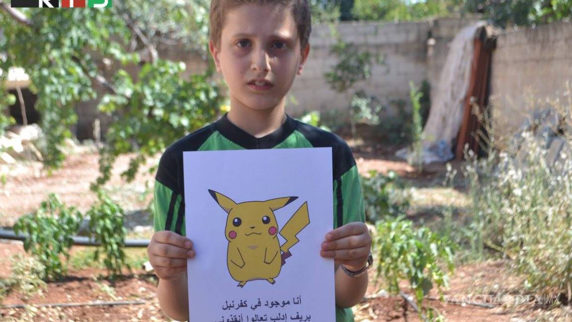 $!"Hay muchos Pokémon en Siria, ven y sálvame", lanzan campaña para salvar a niños sirios