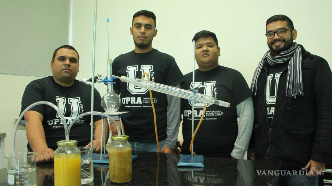 Producen alumnos de la Universidad Politécnica de Ramos Arizpe etanol a base de manzana