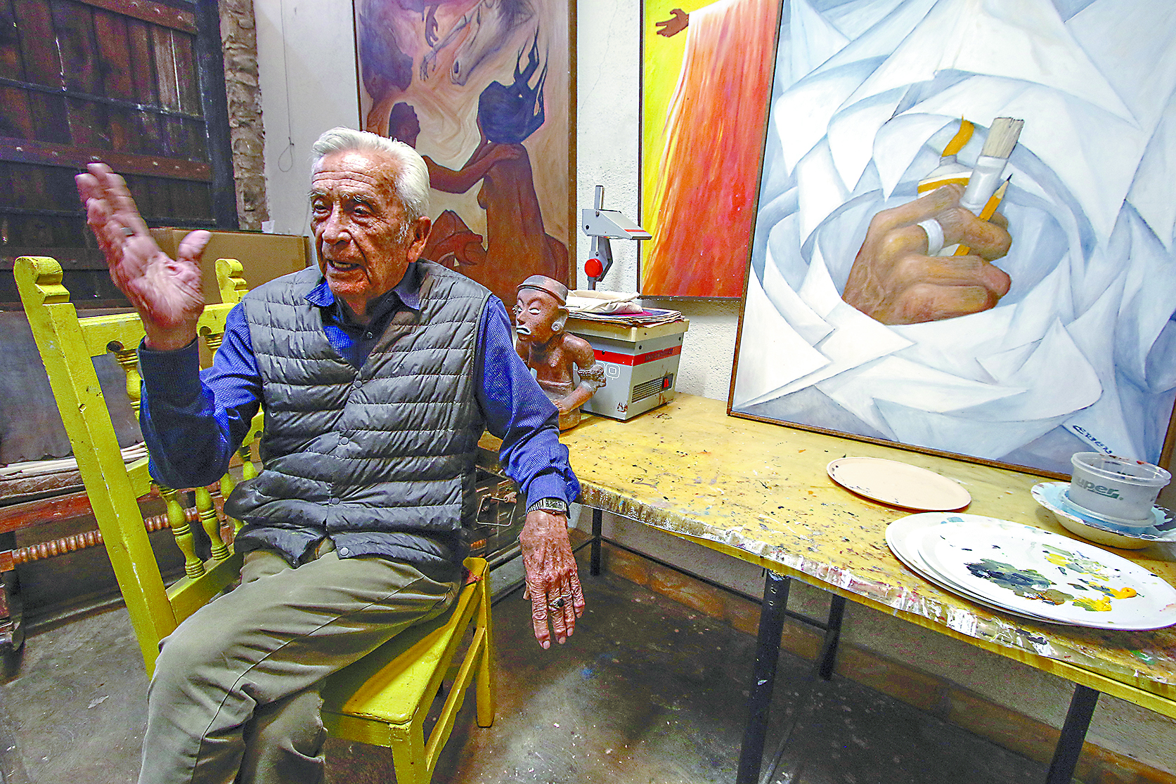 $!Eloy Cerecero, nonagenario de pincelada precisa