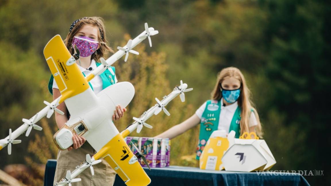 Wing, filial de Google entrega galletas de Girl Scouts con drones en Virginia