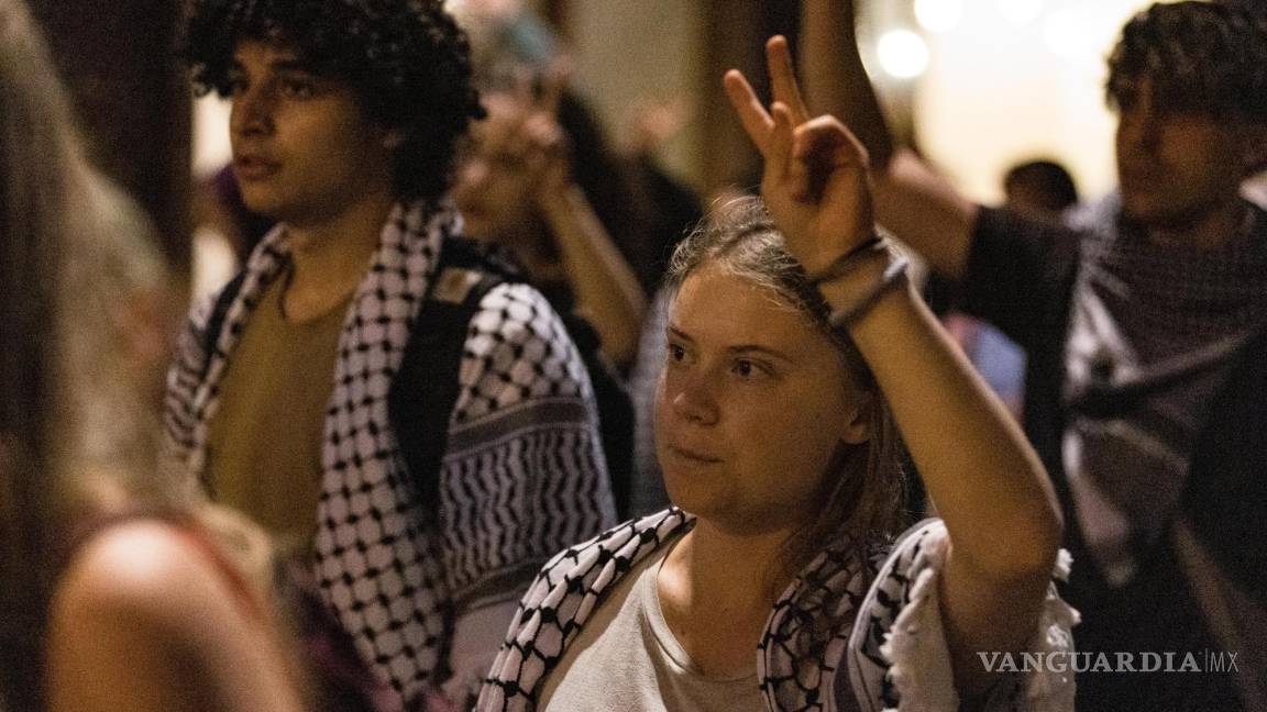 Detienen a la activista medioambiental Greta Thunberg durante protesta contra Israel