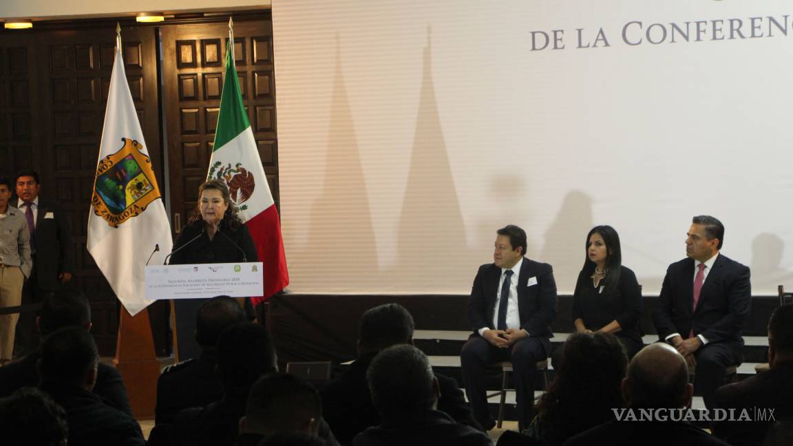 $!Se reúnen responsables de la seguridad municipal en el país en Ramos Arizpe