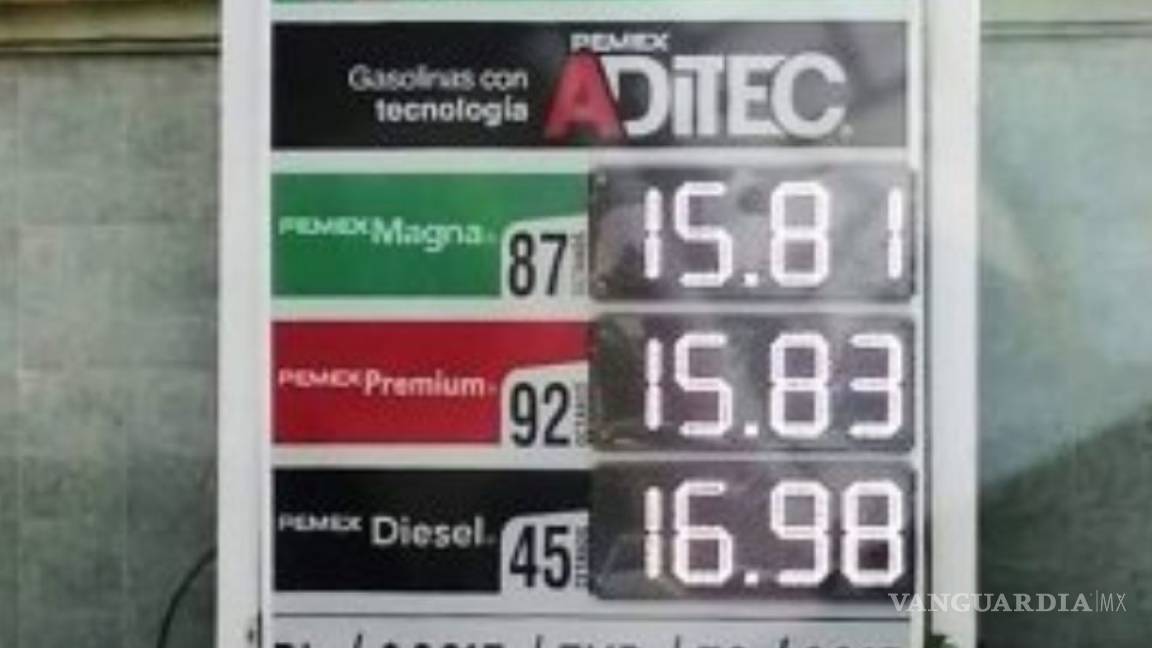 Gasolina en 15 pesos en varios estados del país, ¿por la guerra petrolera?