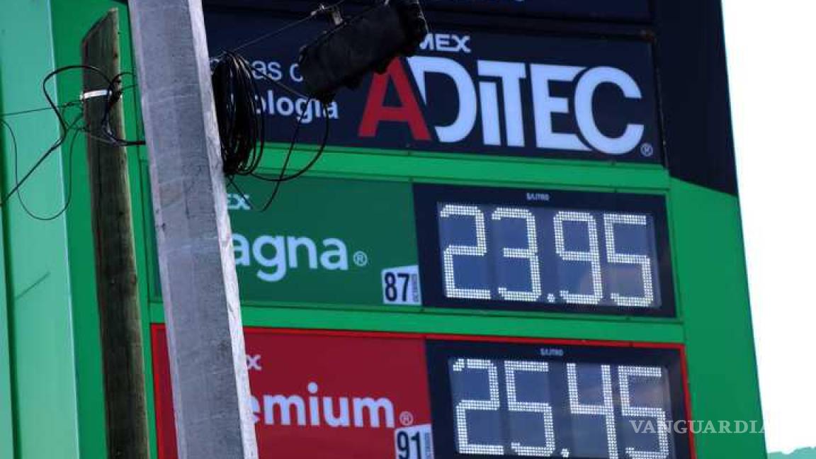 En Saltillo, la diferencia entre gasolina regular más cara y más barata alcanza los cinco pesos