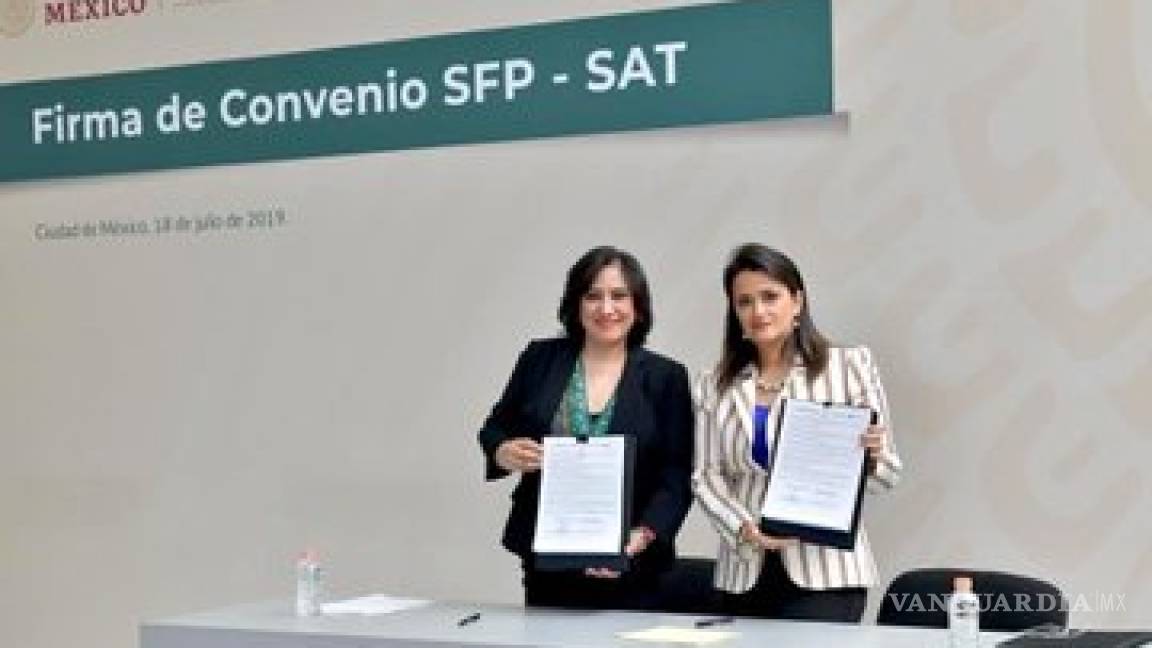 SAT y SFP firman convenio para evitar delitos financieros