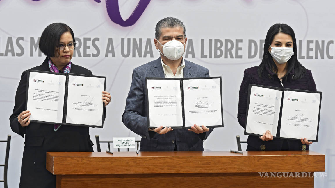 Firman Pacto por la Igualdad y el Acceso de las Mujeres a una Vida Libre de Violencia en Coahuila