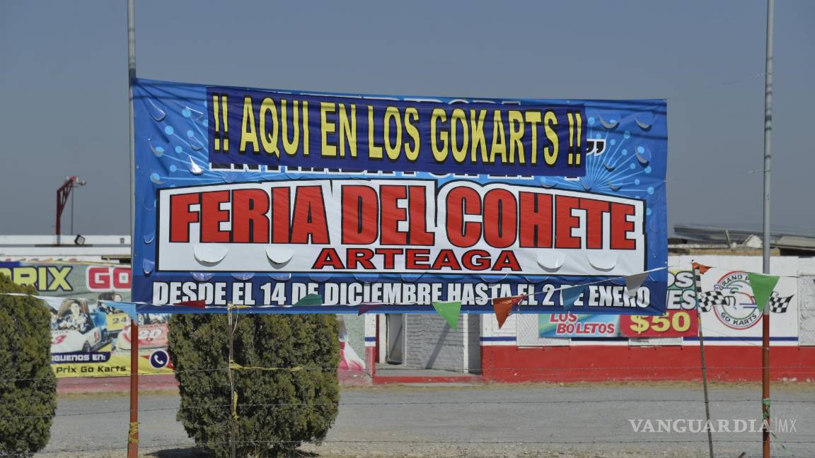 $!La tradicional Feria del Cohete se instaló en el terreno conocido como “Los Laureles”, sobre la carretera 57 en Arteaga, Coahuila.