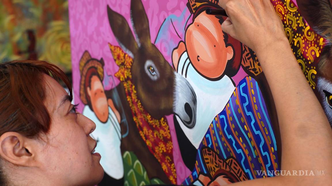 Ángela Hernández, una joven pintora oaxacaqueña que trasciende con su personaje ‘Suke’