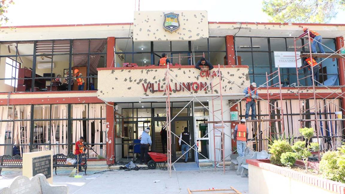 Inician trabajos de reconstrucción de la presidencia de Villa Unión, Coahuila