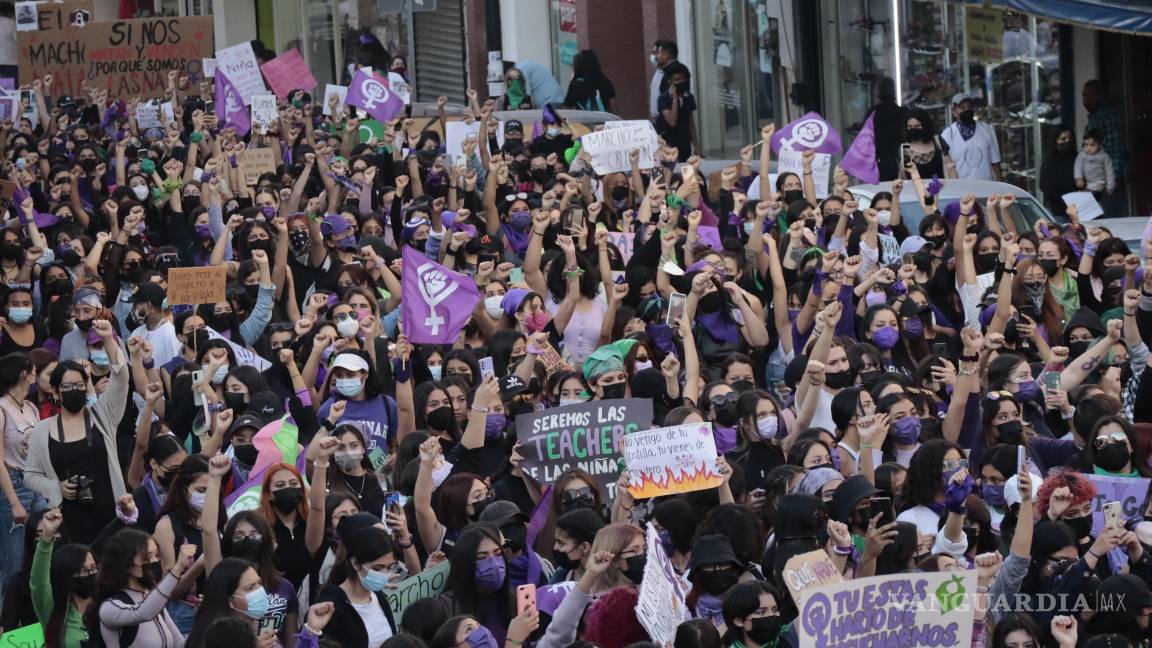 $![Saltillo, Coahuila 8 de Marzo del 2022 Marcha 8M en la plaza Tlaxcala y calles del centro]