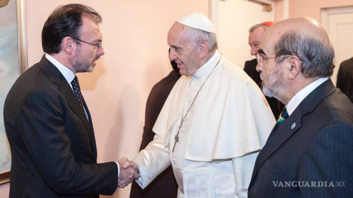 Agradece Videgaray al Papa su solidaridad con México durante los sismos