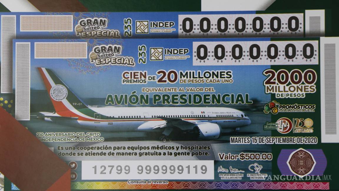 'Vuelan' boletos para la rifa del avión presidencial en Saltillo