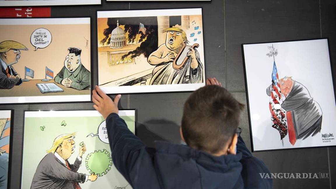 $!Ridiculizan la reelección de Donald Trump en la exposición "Se perfila para la Casa Blanca" (fotos)