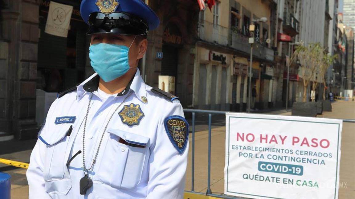 $!Coronavirus: El emblemático Zócalo de Ciudad de la CDMX luce desértico por el COVID-19