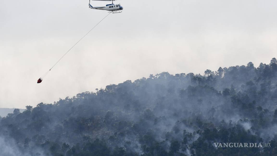 $!Saltillo, Coahuila 17 de mayo del 2022. Incendio en las comunidades de Arteaga El Tunal y Carbonera.