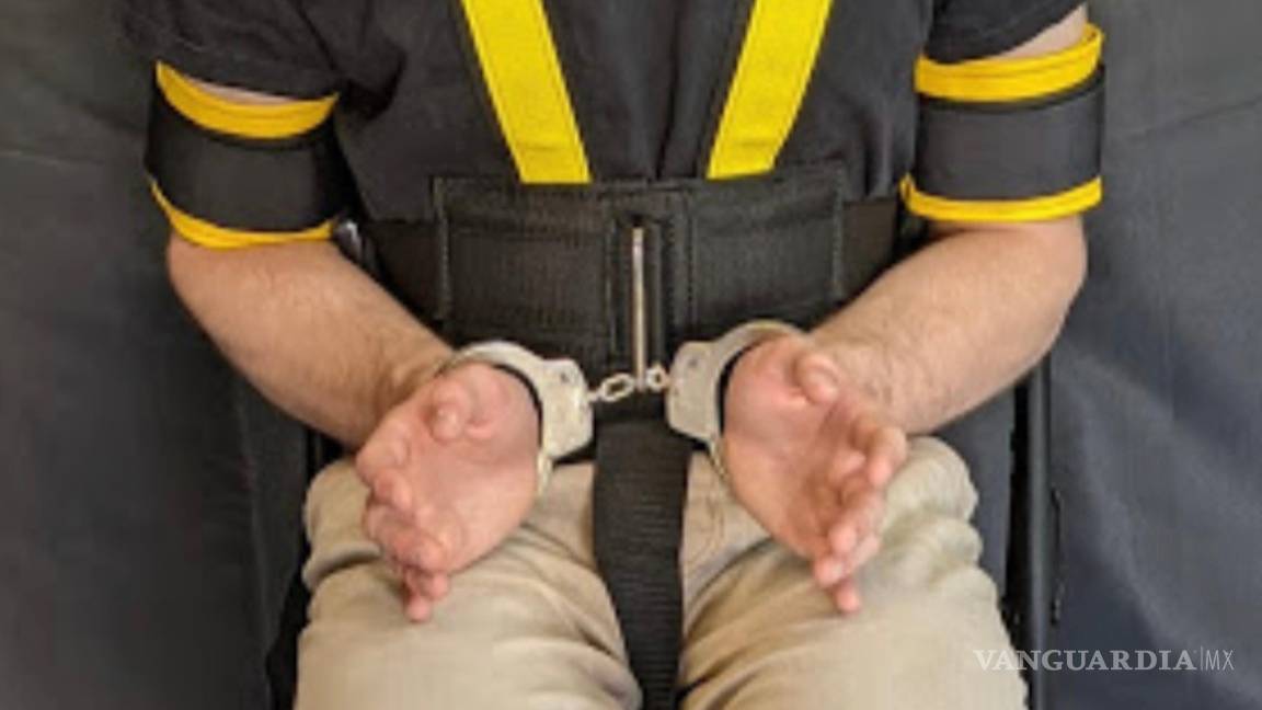 $!Esta foto muestra una versión personalizada del equipo de restricción WRAP fabricado para el Servicio de Inmigración y Control de Aduanas de Estados Unidos.