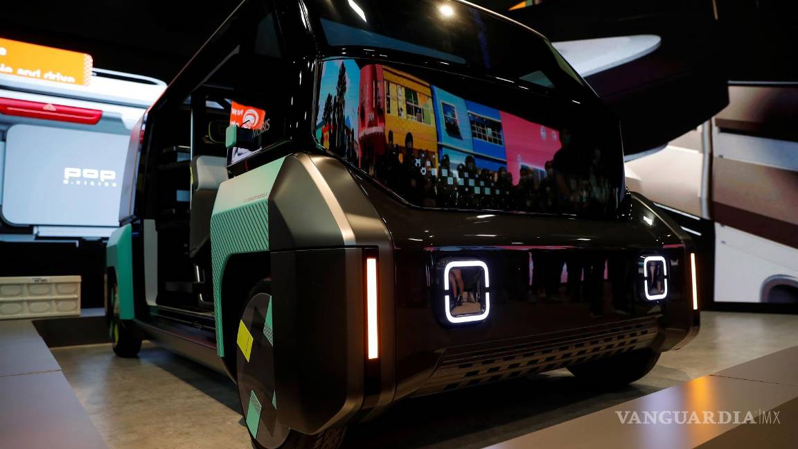 $!Un concepto eléctrico M.Vision 2GO se exhibe en el stand de Hyundai Mobis en el Centro de Convenciones de Las Vegas. EFE/EPA/Caroline Brehman