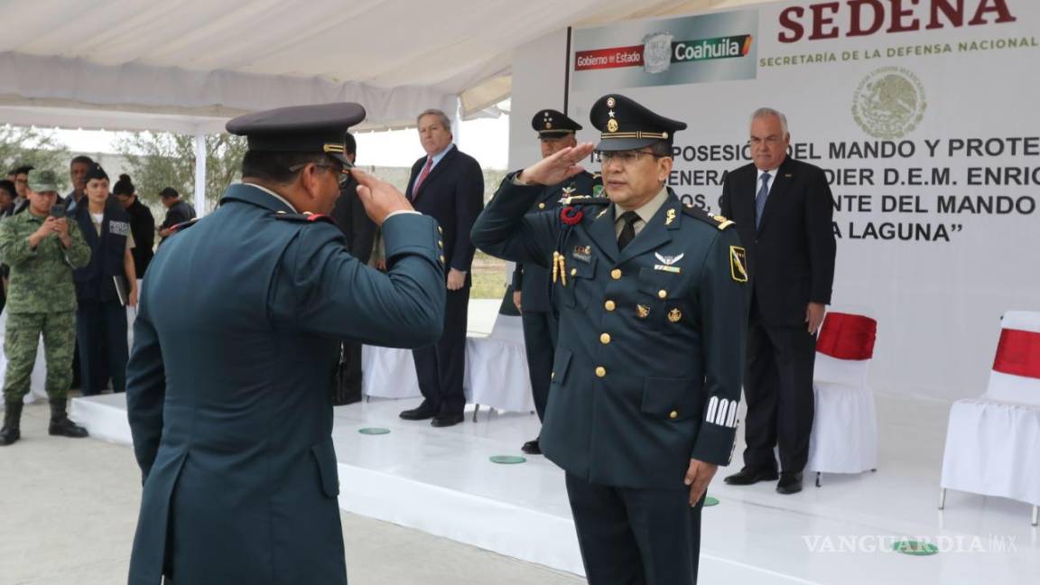 $!Rinde protesta el General Enrique Hernández como Mando Especial en La Laguna