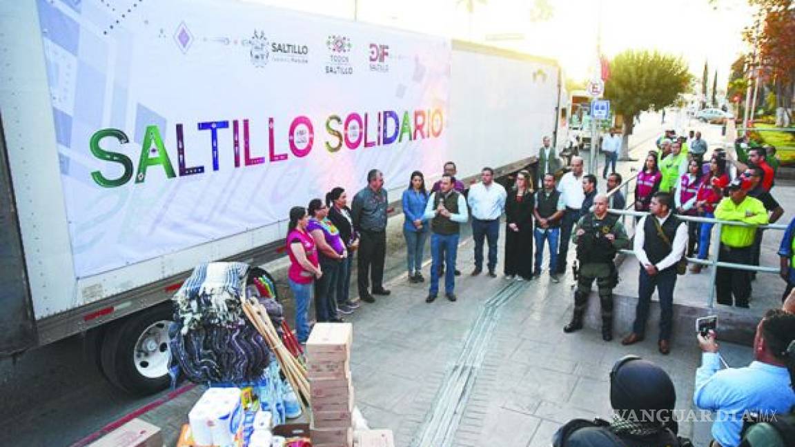 Envía Saltillo 30 toneladas de ayuda para damnificados por lluvias en Torreón y Piedras Negras