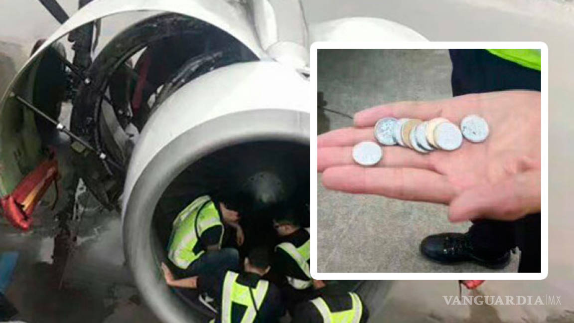 Anciana lanzó monedas al motor de un avión para obtener &quot;suerte&quot;