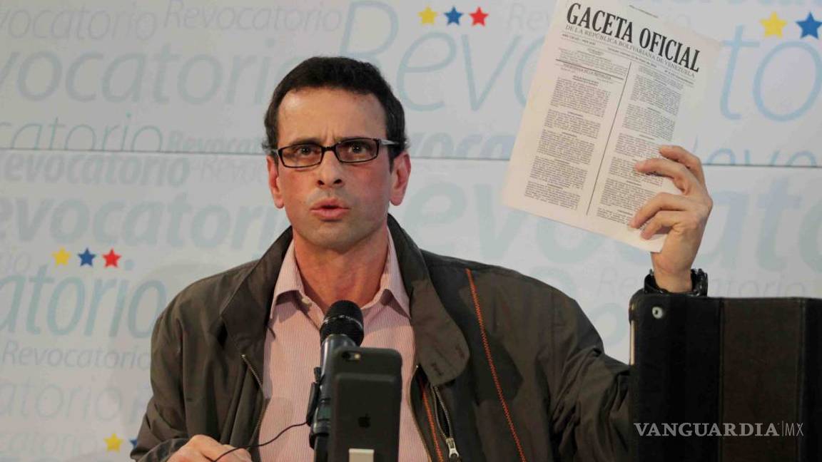 $!“Maduro prefiere un golpe de Estado a un revocatorio”: Capriles