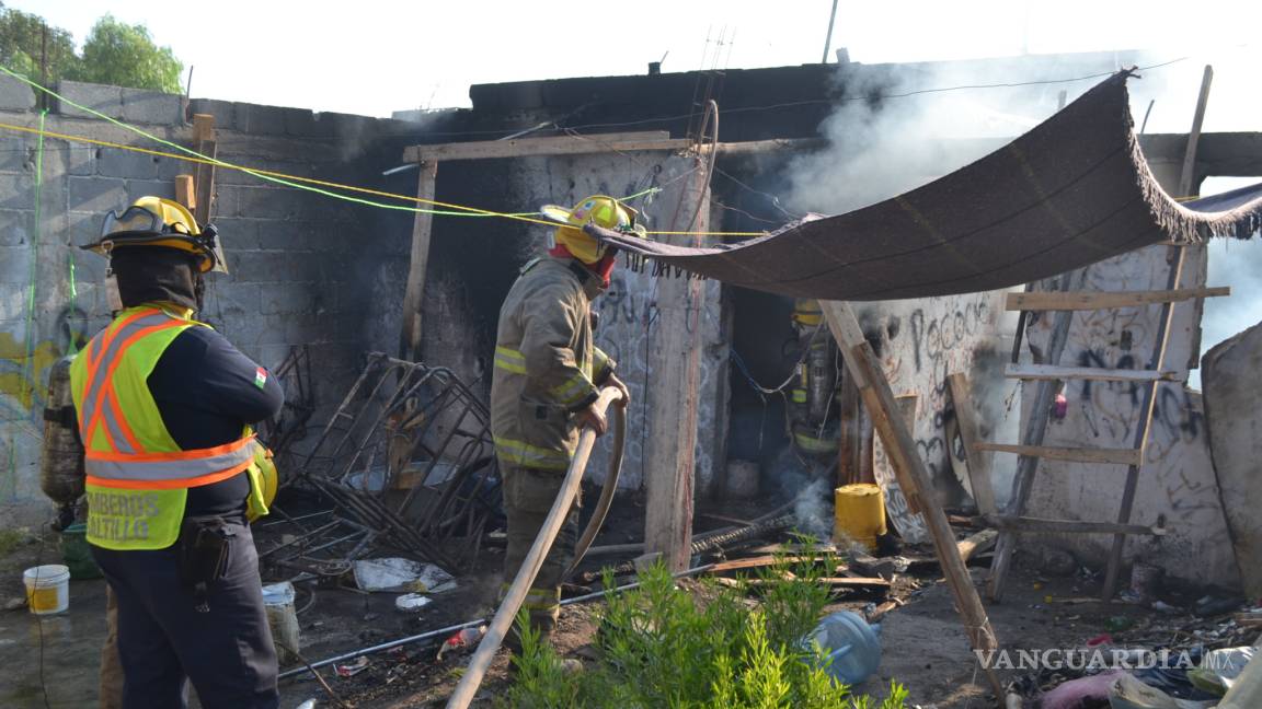 Se quema cuarto usado como vivienda por migrantes en Saltillo