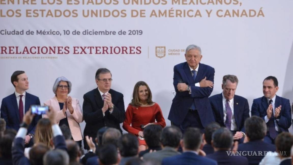 Canadá, México y EU firman en Palacio Nacional protocolo modificatorio al T-MEC