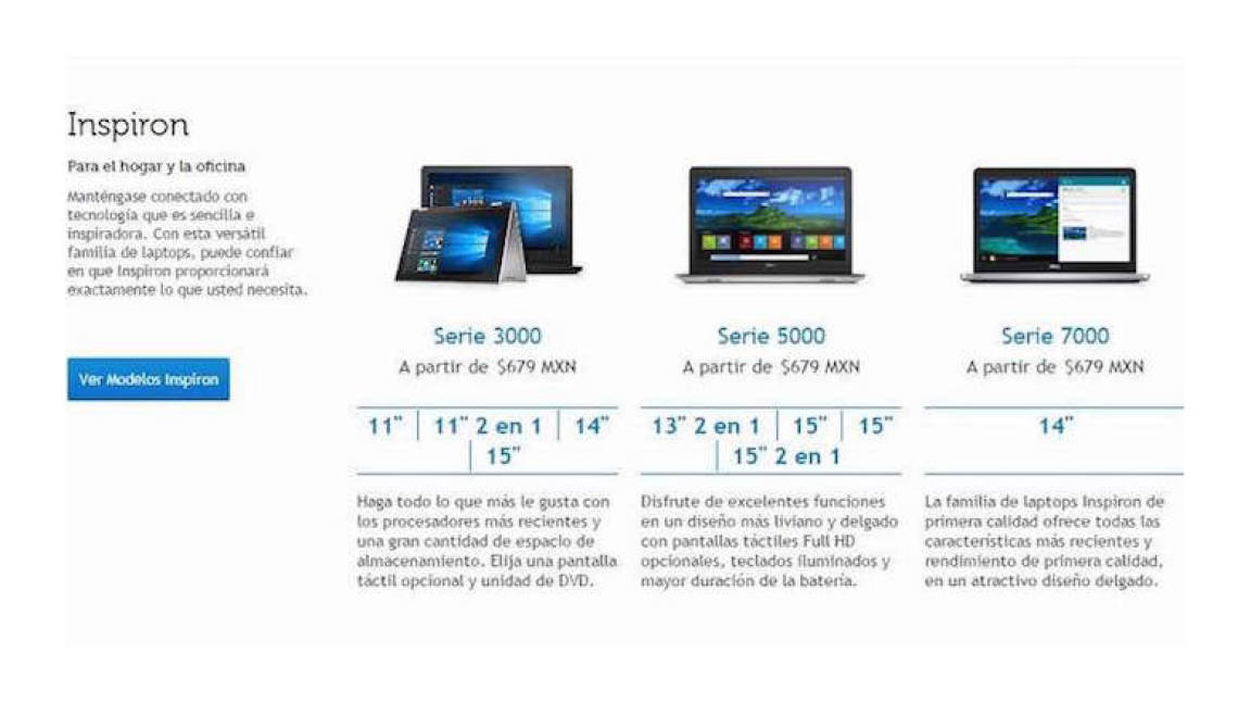 Dell tendrá que respetar precio de 679 pesos en computadoras que originalmente cuestan 44 mil
