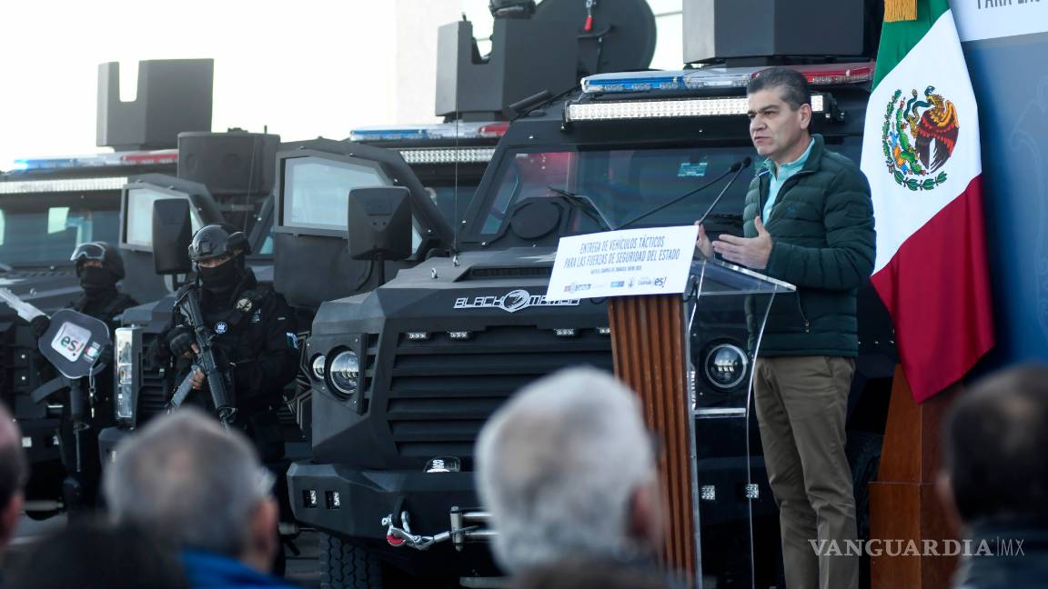 $!Entrega Miguel Riquelme 10 unidades tácticas a las fuerzas de seguridad en Coahuila