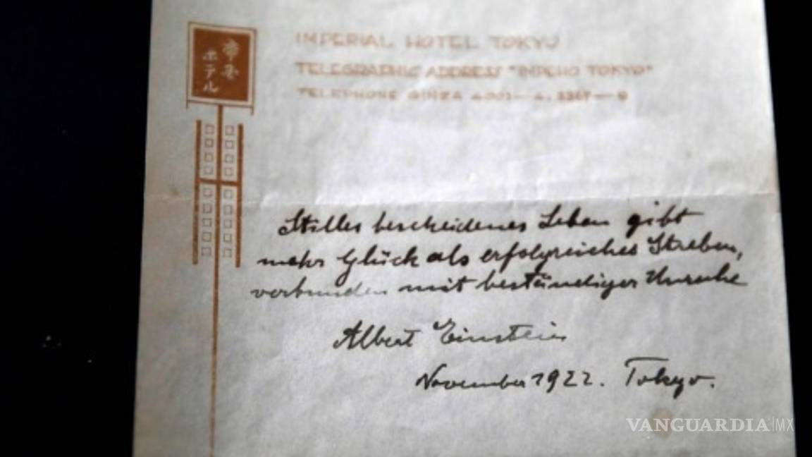 $!Subastan manuscrito de Einstein en 299 mil euros