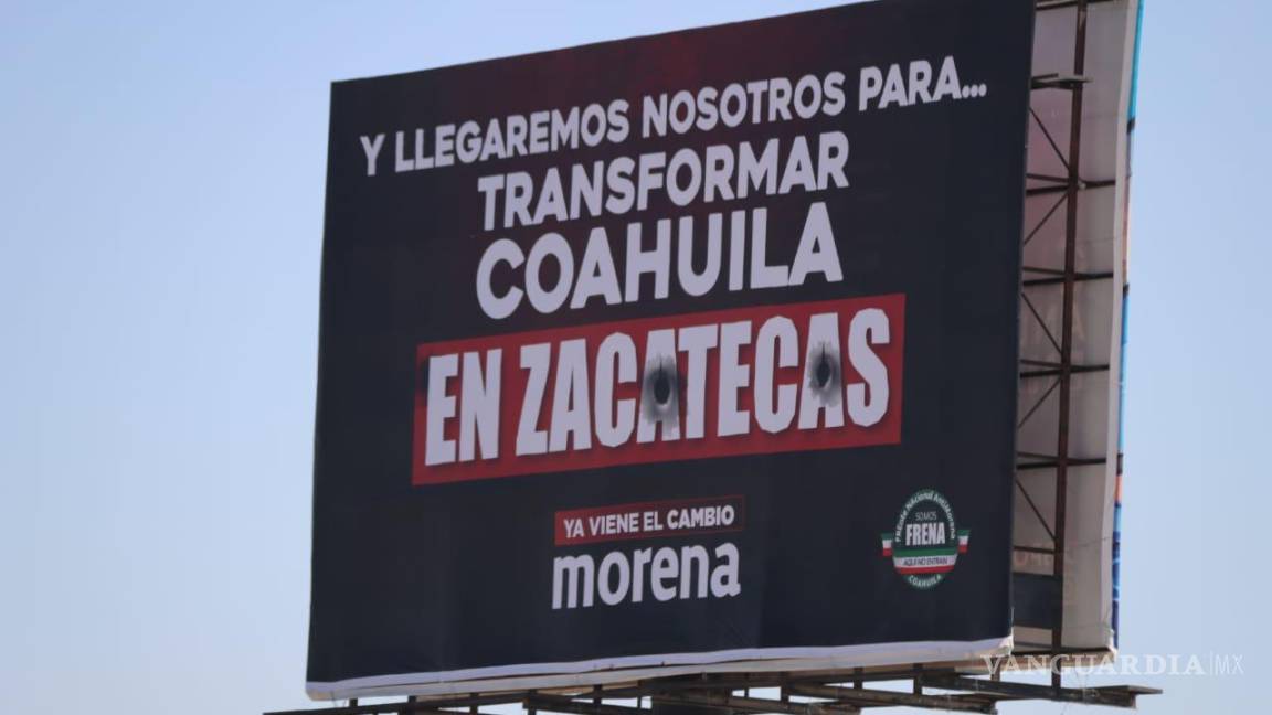 Sostienen FRENA y Morena ‘guerra’ de espectaculares en Coahuila antes de campañas