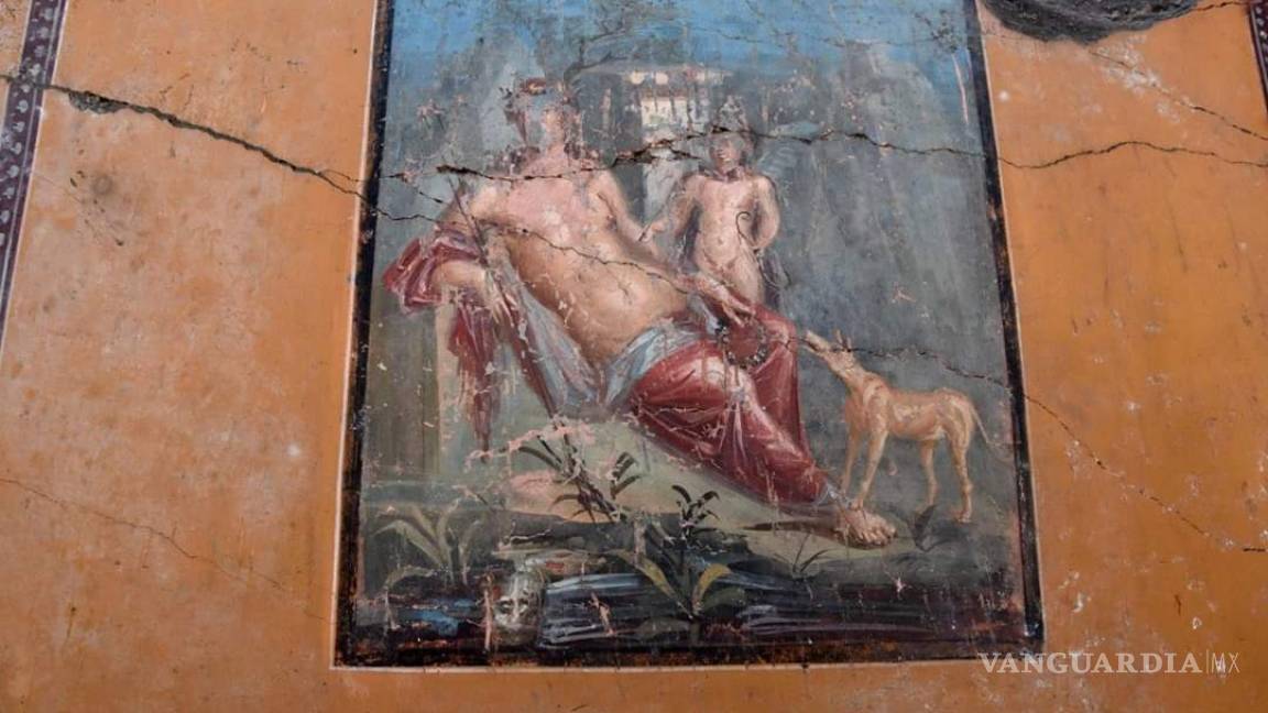 Descubren pintura de Narciso en atrio antiguo de Pompeya