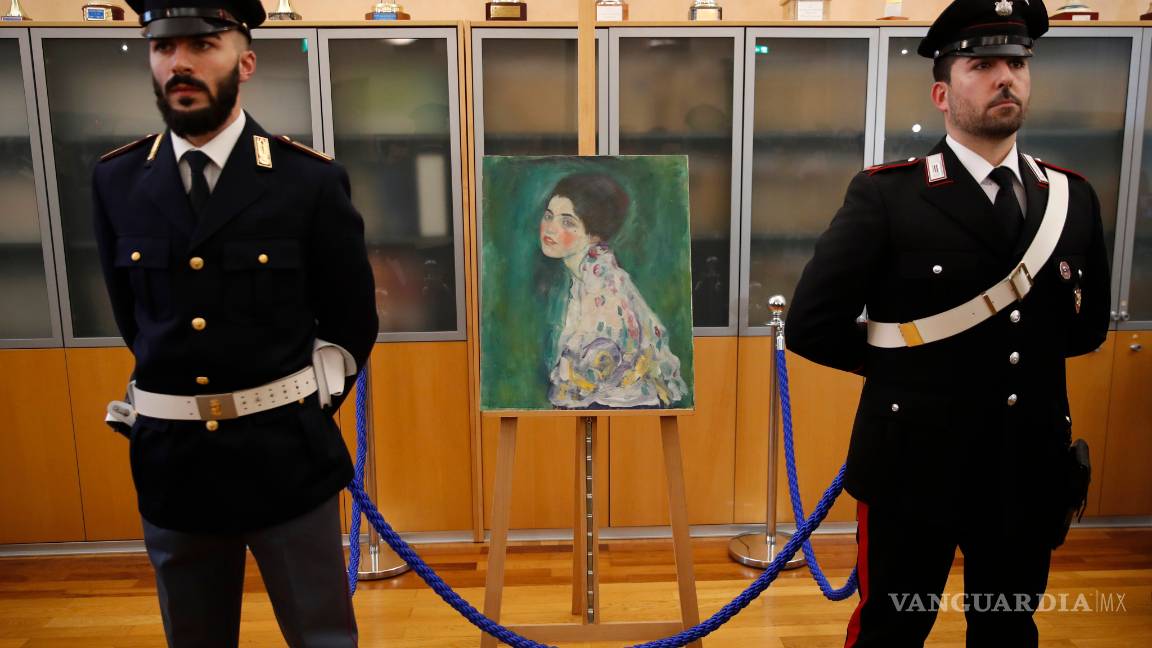 $!Confirman que el cuadro "Retrato de una dama” es de Gustav Klimt, fue robado hace 23 años