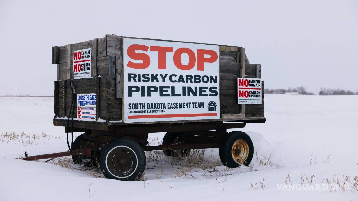 $!Oposición a un oleoducto de carbono en Hartford, Dakota del Sur.