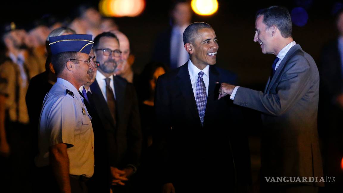 $!Barack Obama arriba a Madrid en breve visita