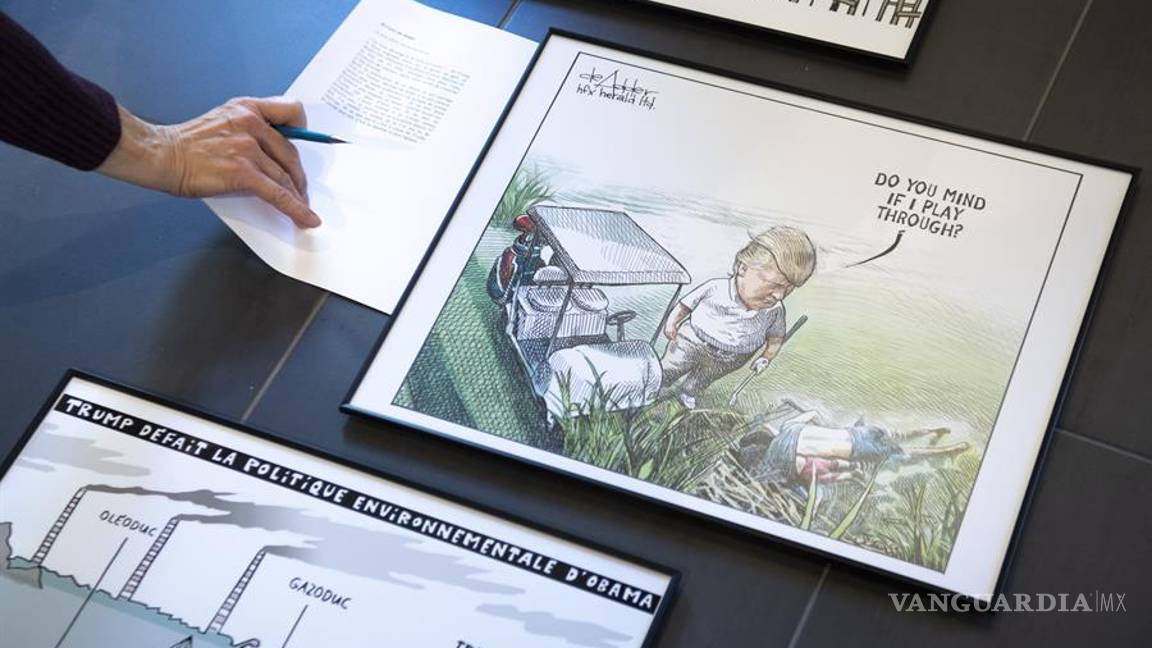 $!Ridiculizan la reelección de Donald Trump en la exposición "Se perfila para la Casa Blanca" (fotos)