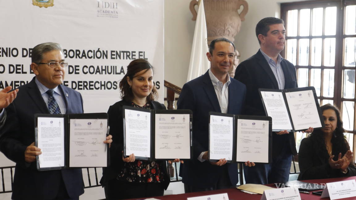 Firman convenio de colaboración el Congreso del Estado de Coahuila y la AIDH