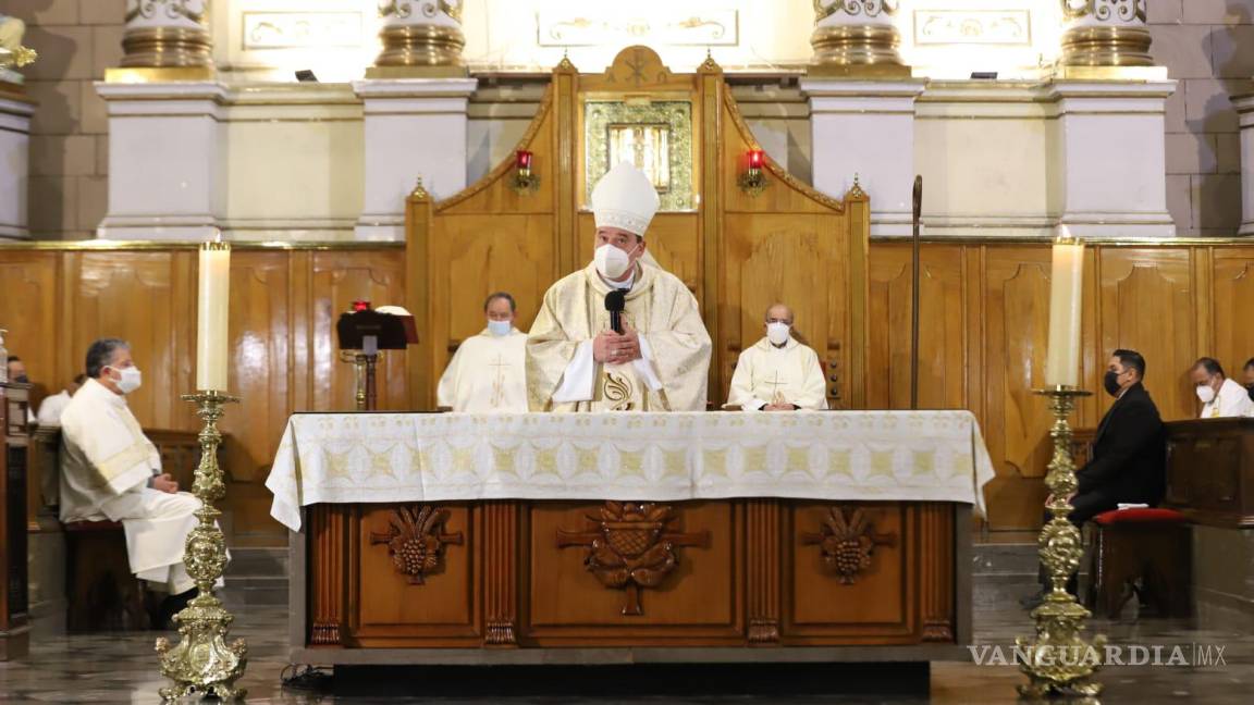 Celebra obispo su primer año al frente de la Diócesis de Saltillo con misa de acción de gracias en Catedral