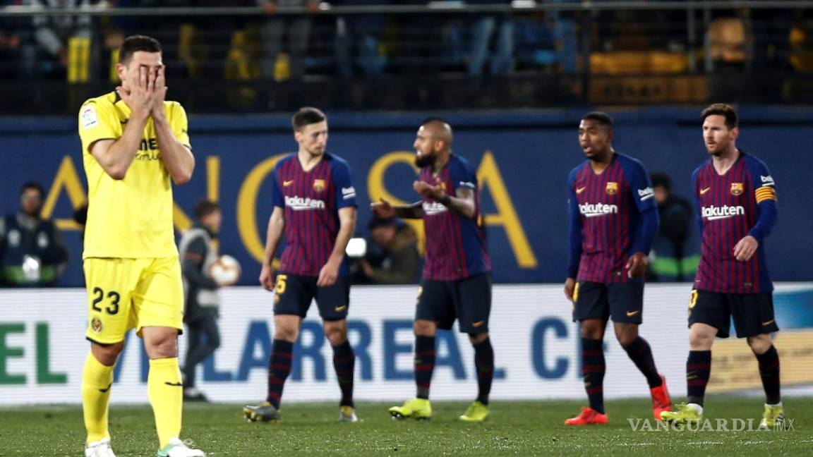 Sudando la gota gorda, el Barcelona empata un frenético encuentro ante el Villarreal gracias a Luis Suárez y Leo Messi