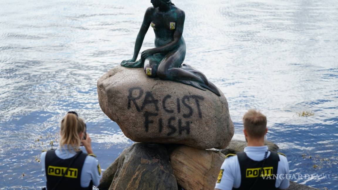 Vandalizan la estatua de la Sirenita de Hans Christian Andersen en Copenhague