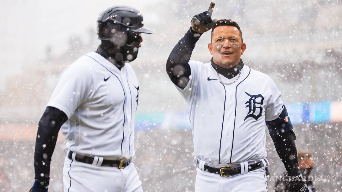 En plena nevada, Miguel Cabrera conecta el primer home run de la temporada de MLB