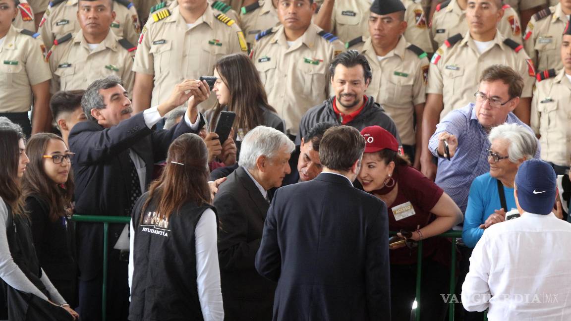 $!'Nunca más un presidente debe inmiscuirse en elecciones': AMLO desde Piedras Negras