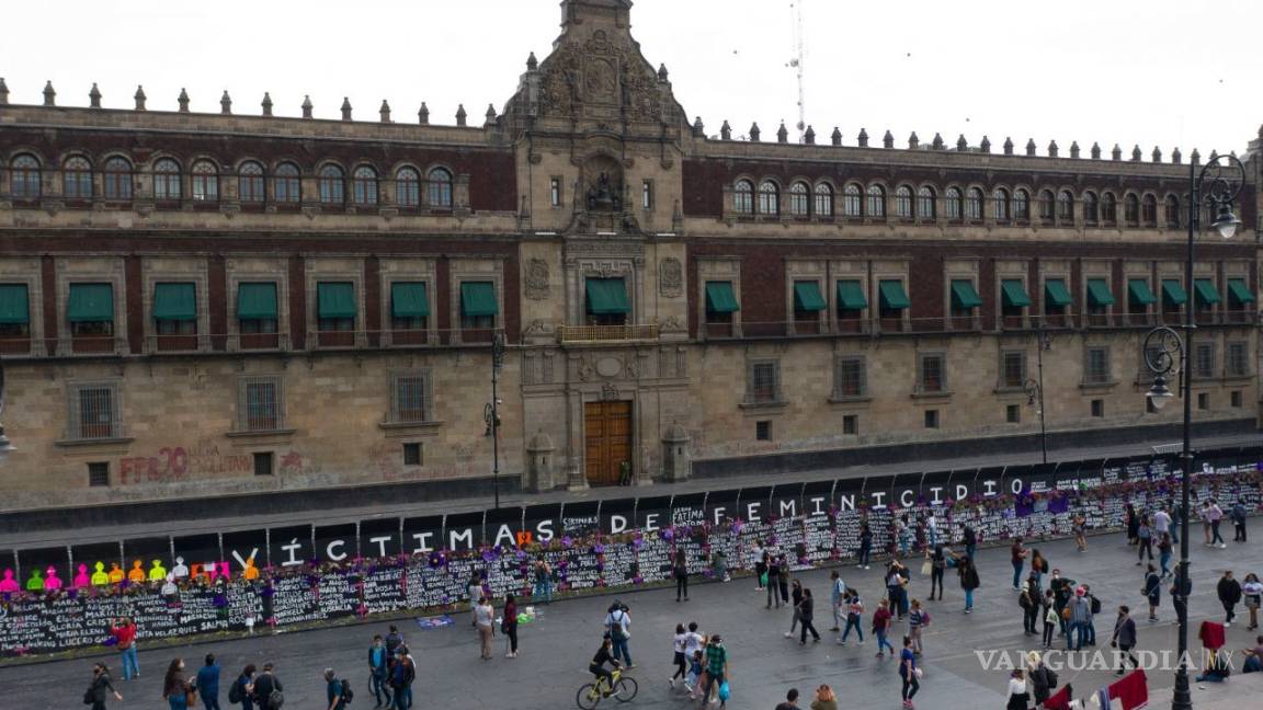 $!Palacio Nacional se convirtió en el 'muro de la memoria' (fotogalería)