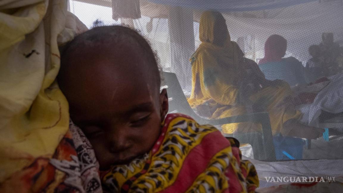 $!Una madre refugiada de Darfur, en Sudán, sostiene a su hijo en el hospital instalado por MSF en el campo de refugiados de Metche, en el este de Chad.