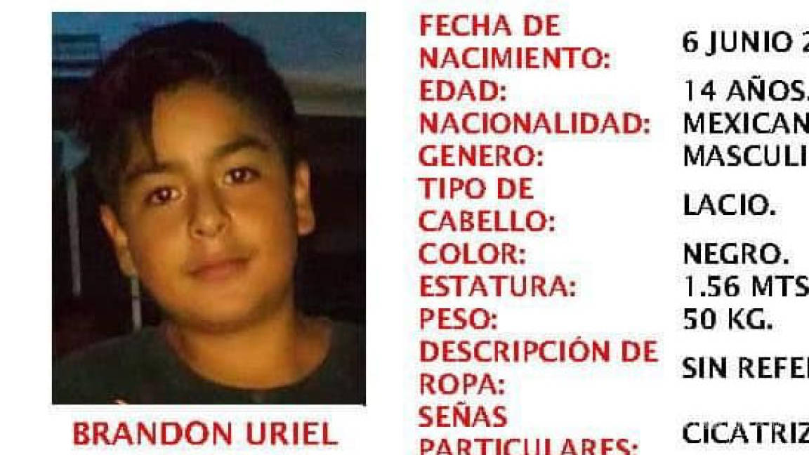 Desaparece joven de 14 años en Saltillo, piden ayuda para localizarlo