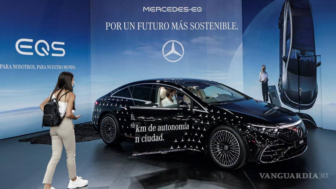 $!Aspecto del nuevo EQS eléctrico de Mercedes Benz, una de las novedades que se pueden ver en Automobile, el Salón Internacional del Automóvil de Barcelona. EFE/Quique García