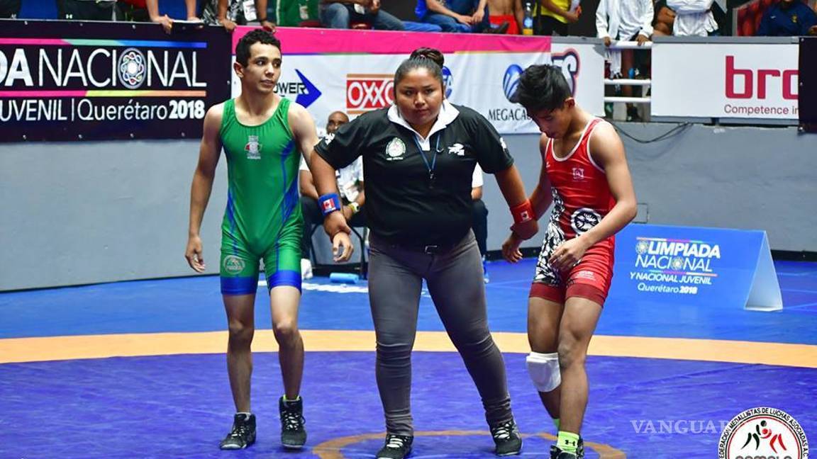 $!Lucha da la cara por Coahuila y consiguen tres oros y una plata en la actividad del martes de la Olimpiada Nacional