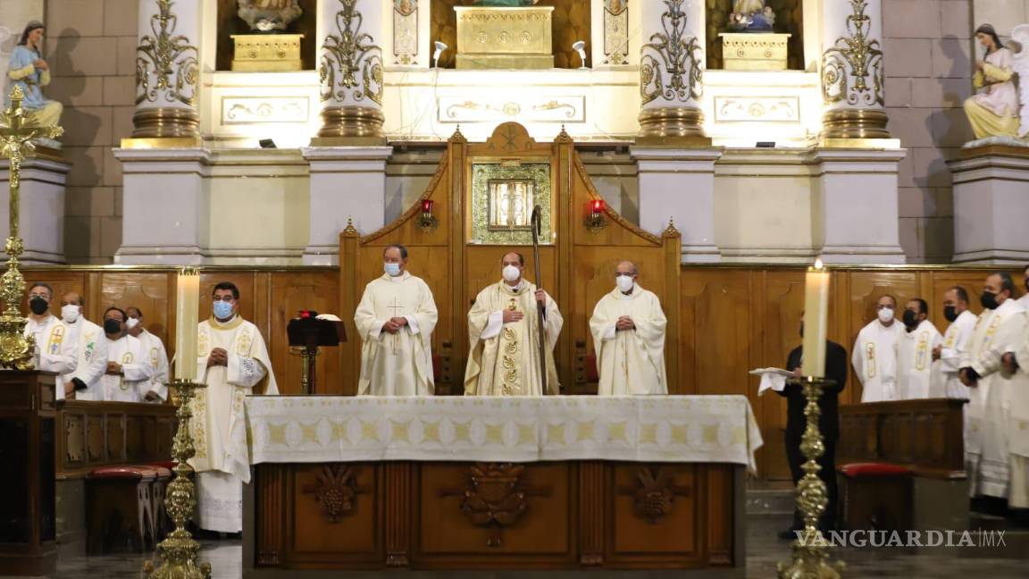 Celebra obispo su primer año al frente de la Diócesis de Saltillo con misa de acción de gracias en Catedral