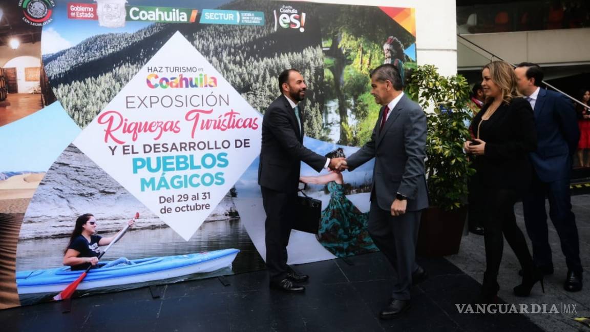 El turismo se fortalece en Coahuila: Miguel Riquelme; inaugura exhibición en el Senado de la República